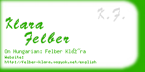 klara felber business card